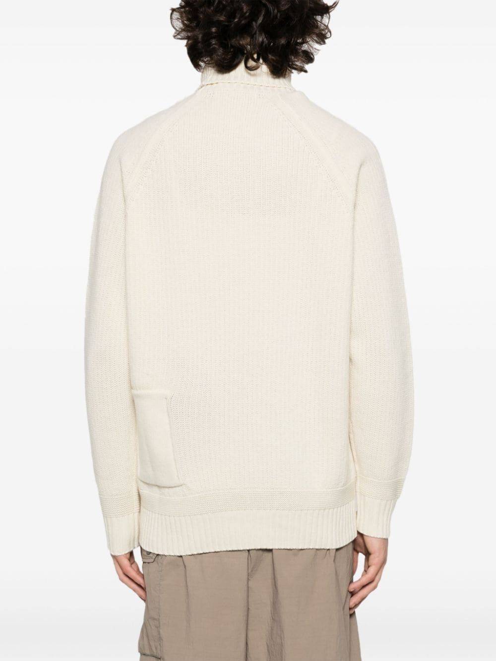TEN C  Maglione Dolcevita Bianco da Uomo TEN C 100% Lana Online