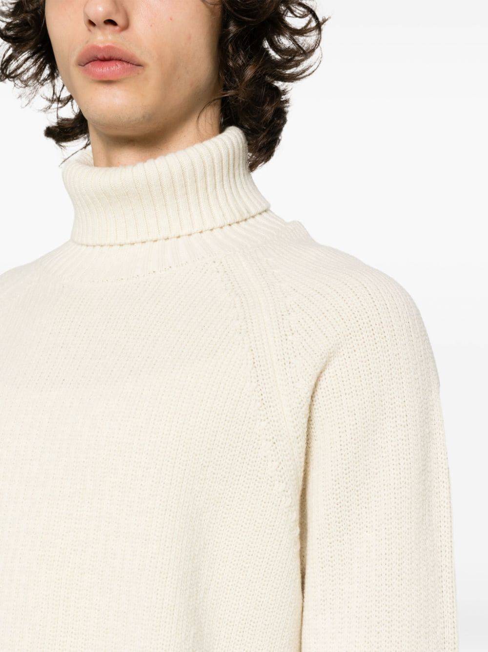 TEN C  Maglione Dolcevita Bianco da Uomo TEN C 100% Lana Online