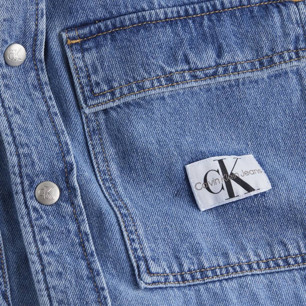 CALVIN KLEIN  Camicia Blu di Cotone Calvin Klein Uomo In Vendita
