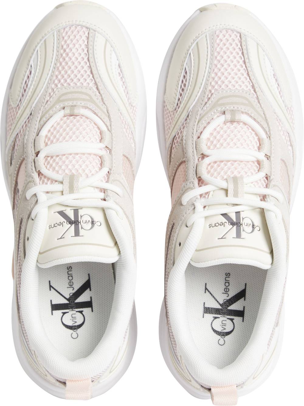 CALVIN KLEIN  Sneakers Donna Calvin Klein Rosa in Poliestere Saldi