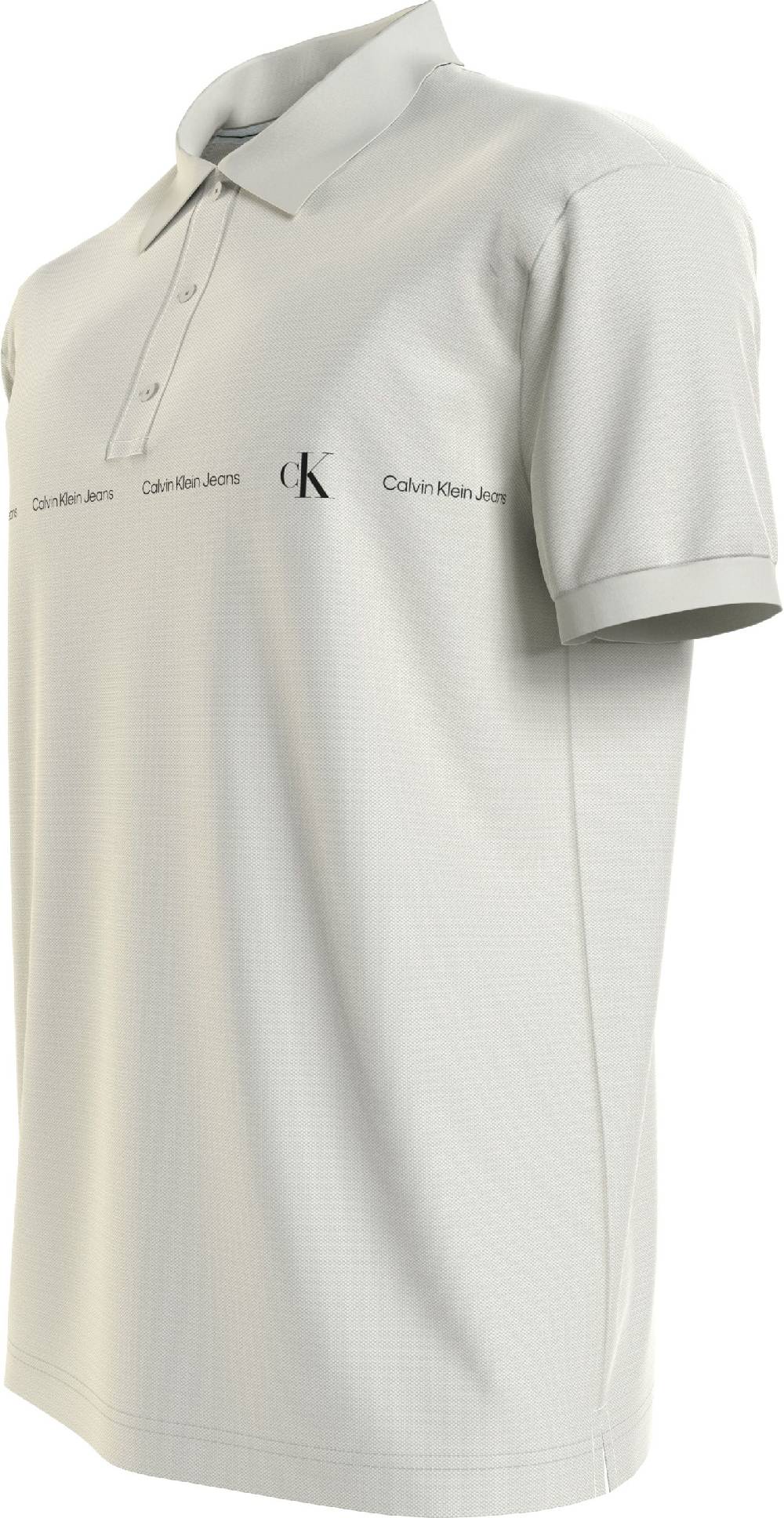 CALVIN KLEIN  Polo Calvin Klein Bianca in Cotone Elasticizzato Uomo 2025