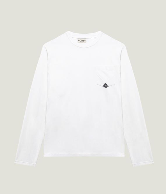 ROY ROGER'S  T-shirt Bianca in Cotone Roy Roger's con Tasca Ultimi due giorni