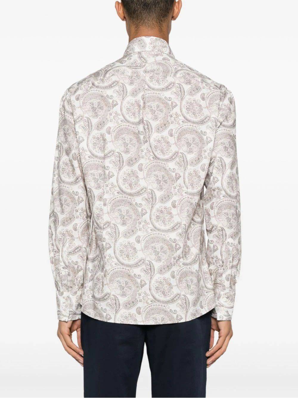 BRUNELLO CUCINELLI  Camicia Uomo Cotone Beige Brunello Cucinelli Soddisfazione Garantita