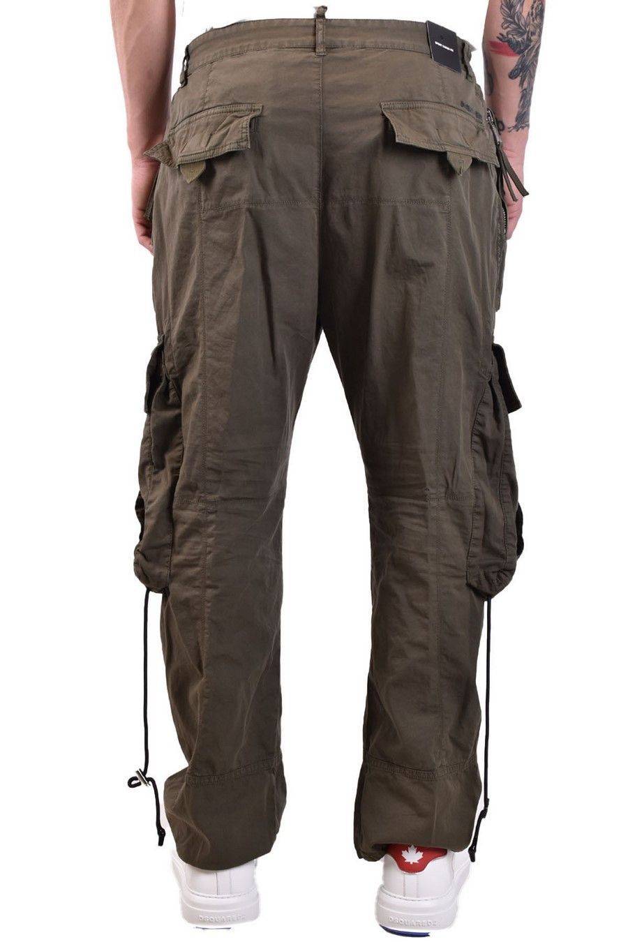 DSQUARED2  Pantaloni Verdi Elasticizzati da Uomo DSQUARED2 Negozi Online