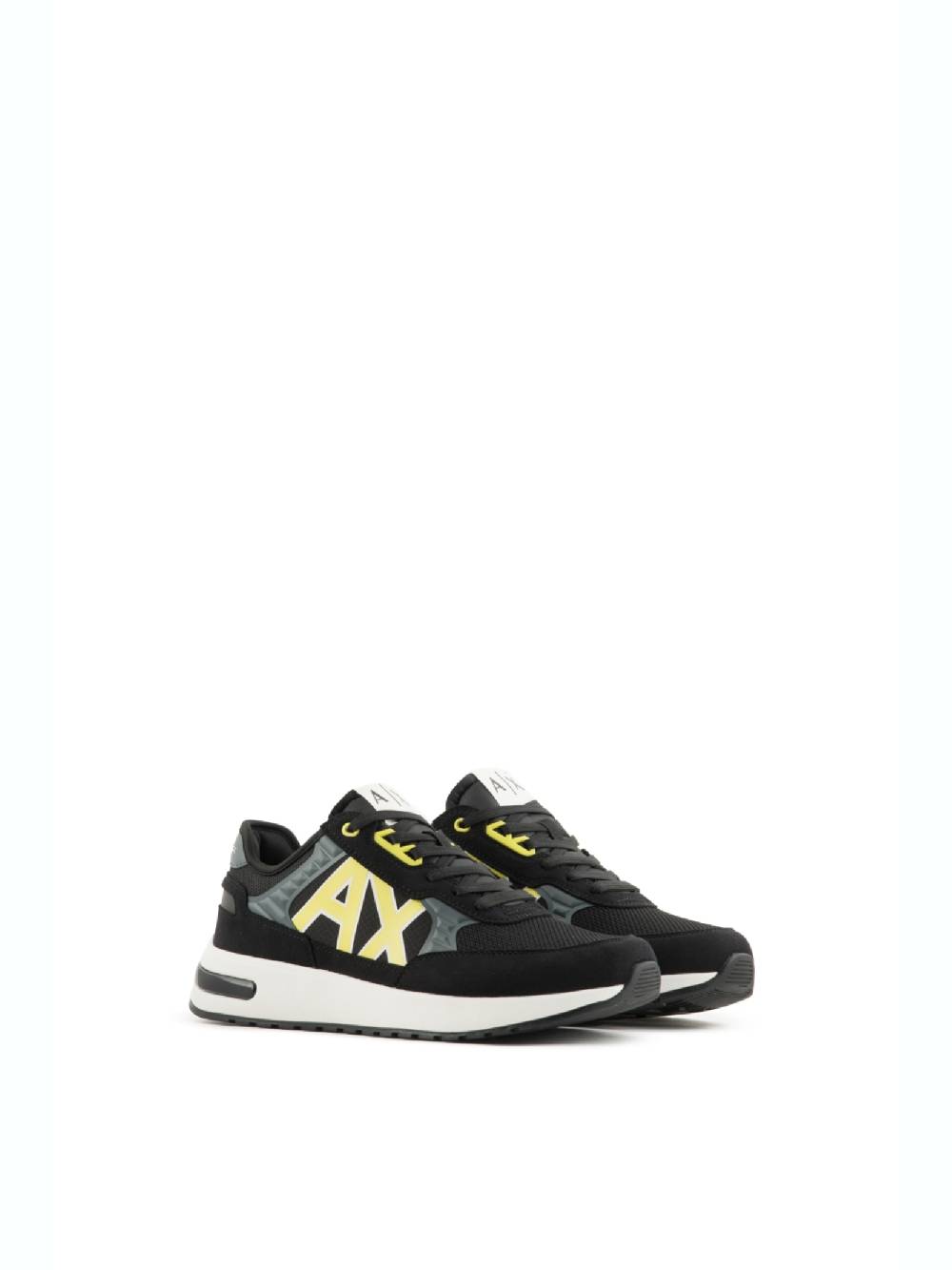 ARMANI EXCHANGE  Sneakers Uomo Armani Exchange Nero con Inserti in Camoscio Presa