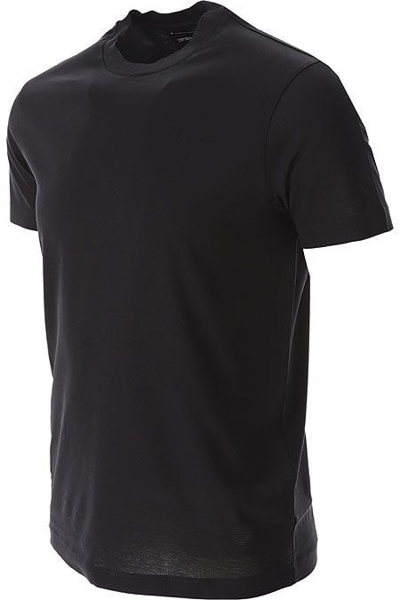 EMPORIO ARMANI  T-Shirt Uomo Emporio Armani in Lyocell e Cotone Nero Online