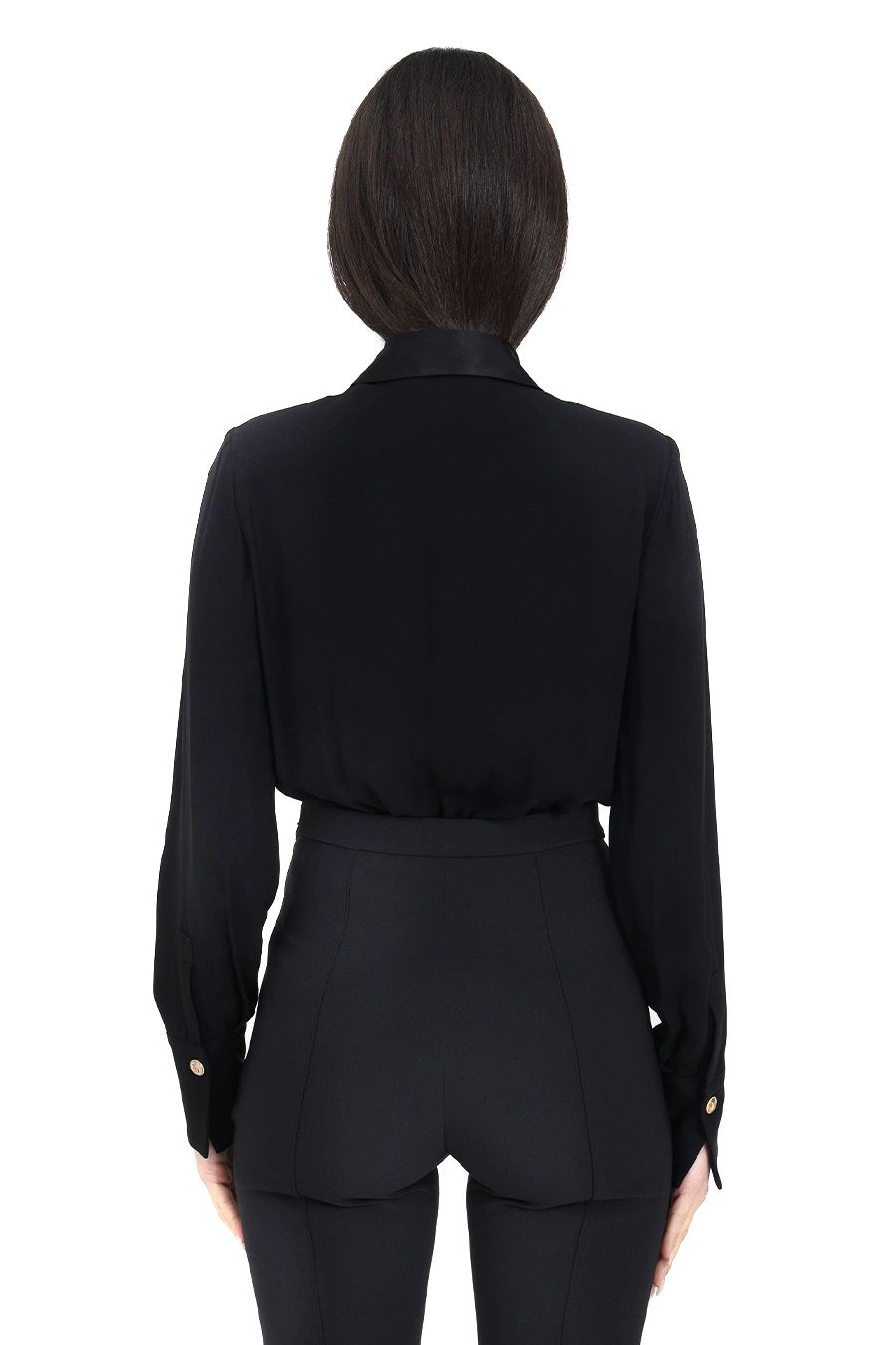 ELISABETTA FRANCHI  Camicia Nera in Viscosa Elisabetta Franchi Donna Saldi