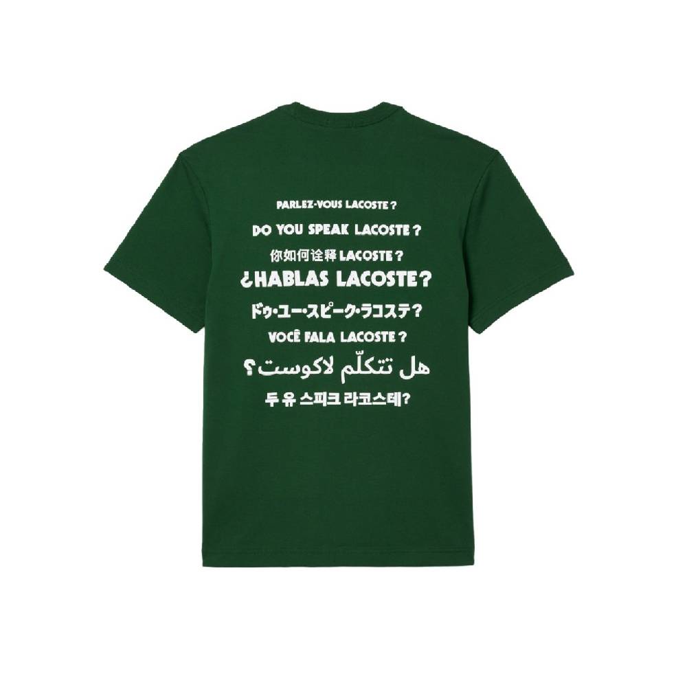 LACOSTE  T-Shirt Lacoste Verde in Cotone - Abbigliamento Casual Uomo Hotsell