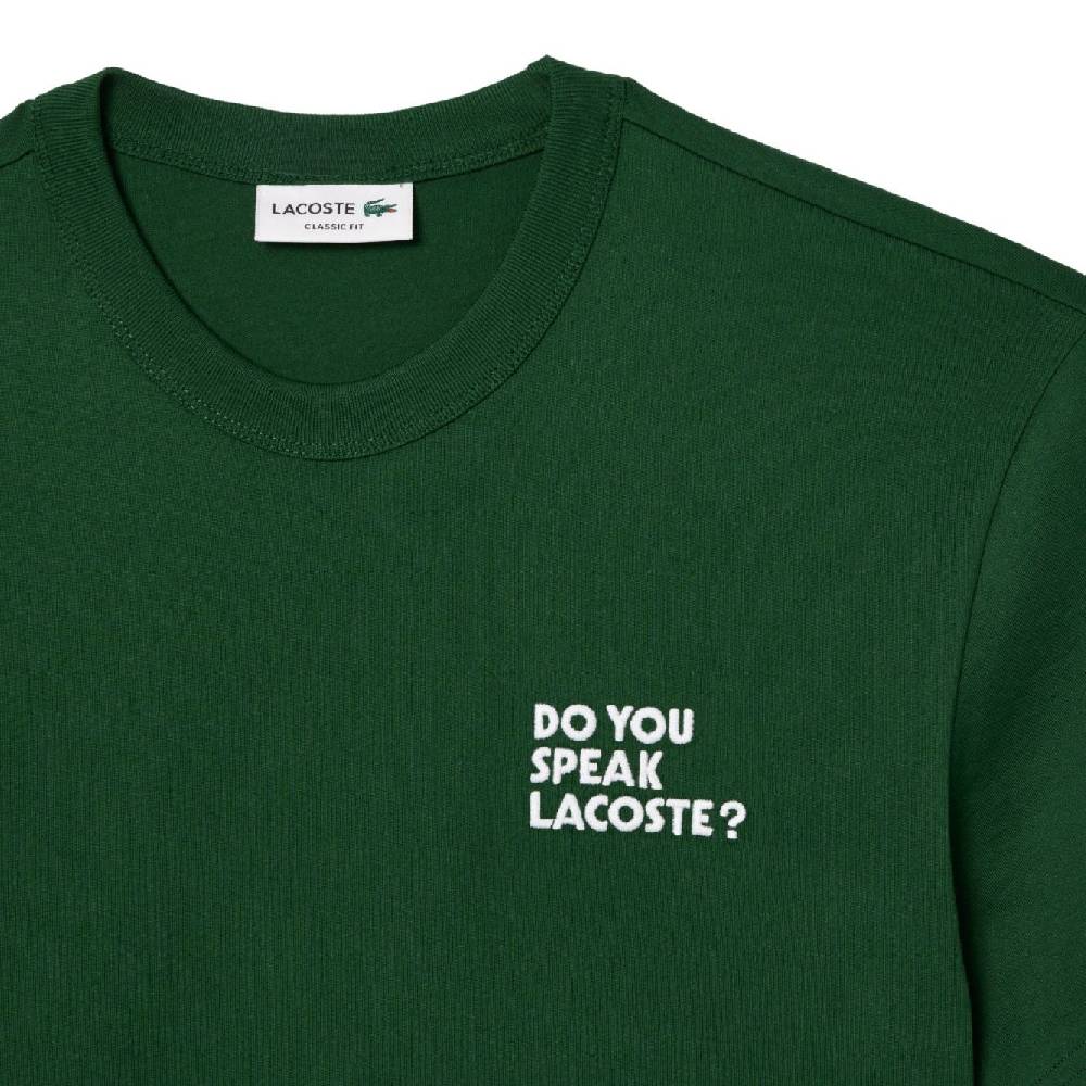 LACOSTE  T-Shirt Lacoste Verde in Cotone - Abbigliamento Casual Uomo Hotsell