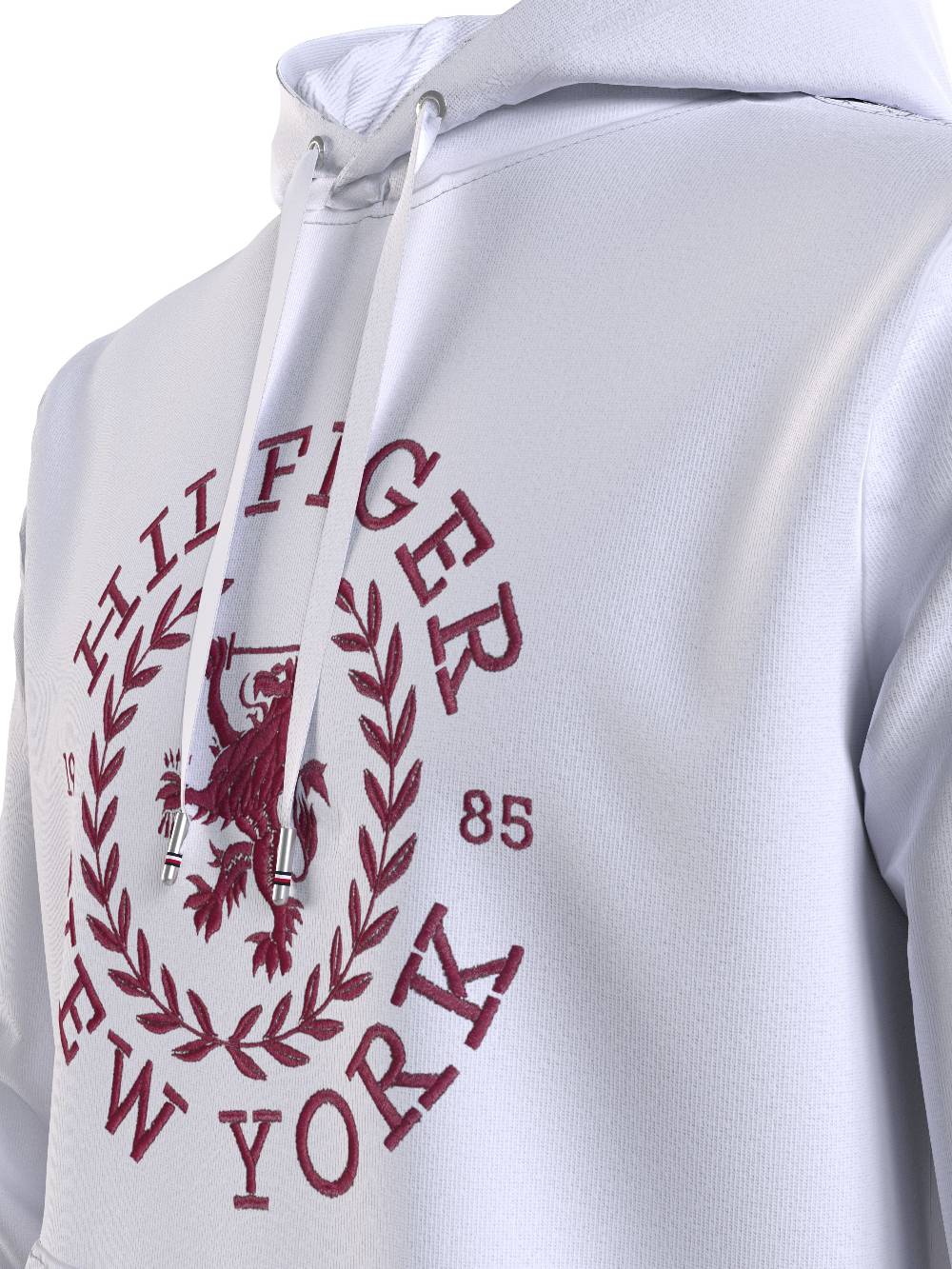 TOMMY HILFIGER  Felpa con Cappuccio Bianca in Cotone da Uomo Tommy Hilfiger Promozione
