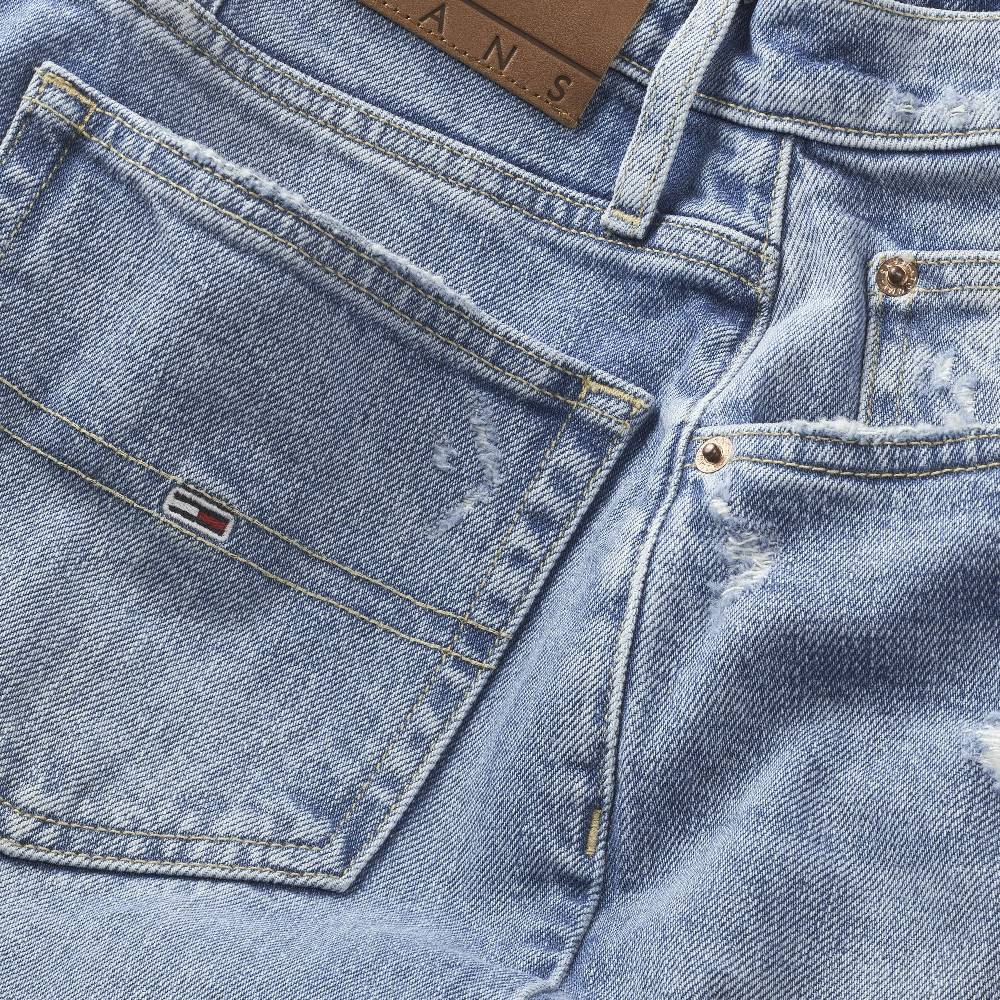 TOMMY JEANS  Jeans Mom Tommy in Cotone Elasticizzato Blu da Donna In Linea