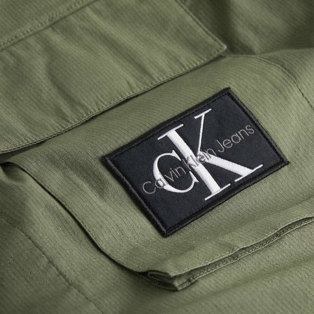 CALVIN KLEIN  Giacca Verde in Cotone Stretch Uomo Calvin Klein Sottocosto