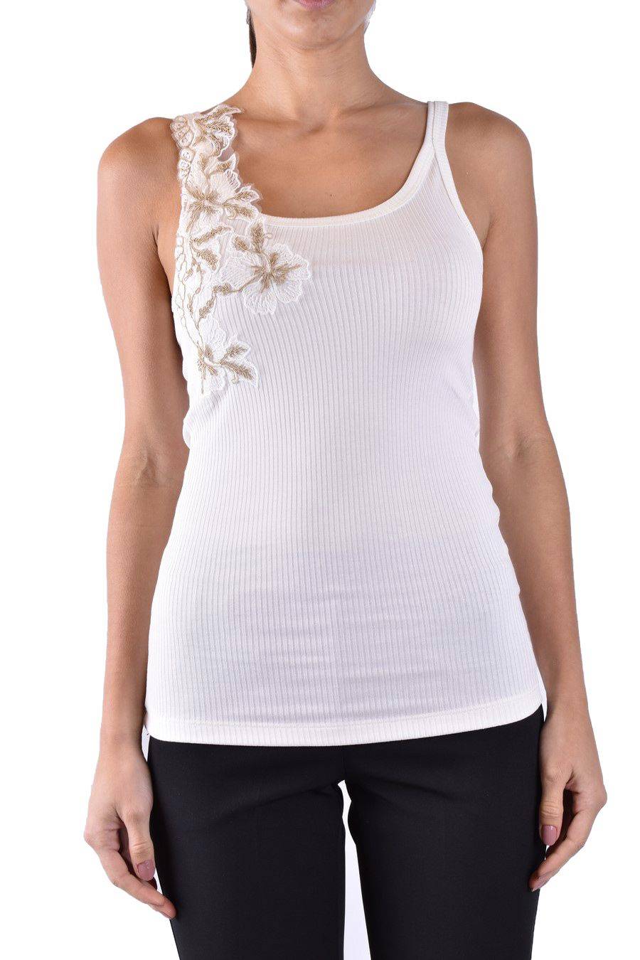 ERMANNO SCERVINO  Maglia Cotone Bianco Avorio Ermanno Scervino Donna Qualità Garantita
