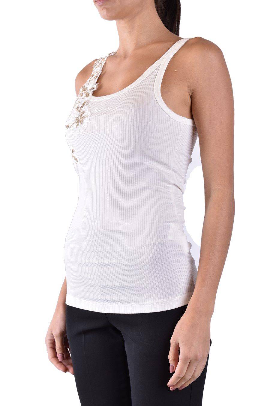 ERMANNO SCERVINO  Maglia Cotone Bianco Avorio Ermanno Scervino Donna Qualità Garantita