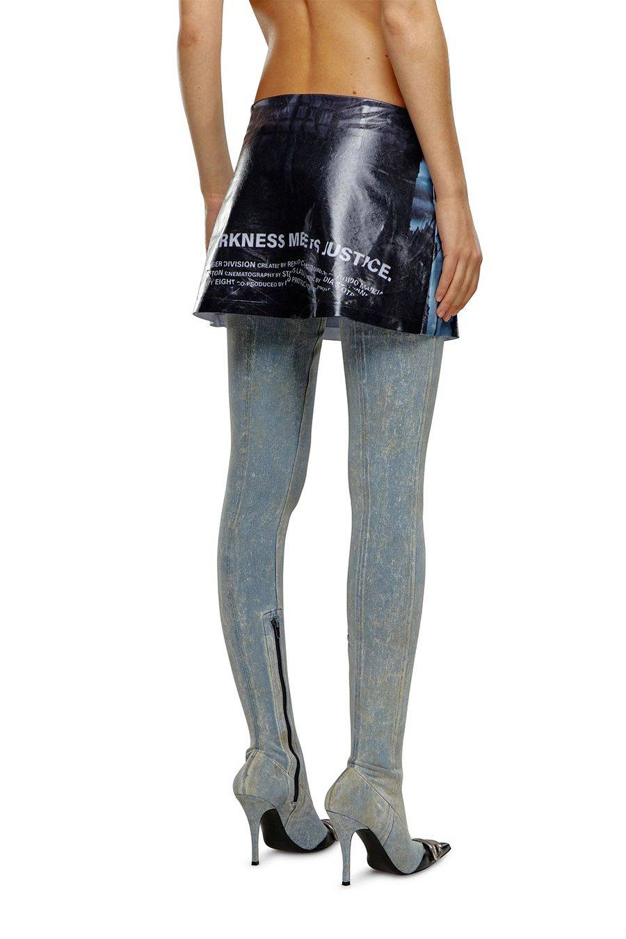 DIESEL  Gonna Piegata Multicolore Diesel - Abbigliamento in Poliestere da Donna Shopping Online