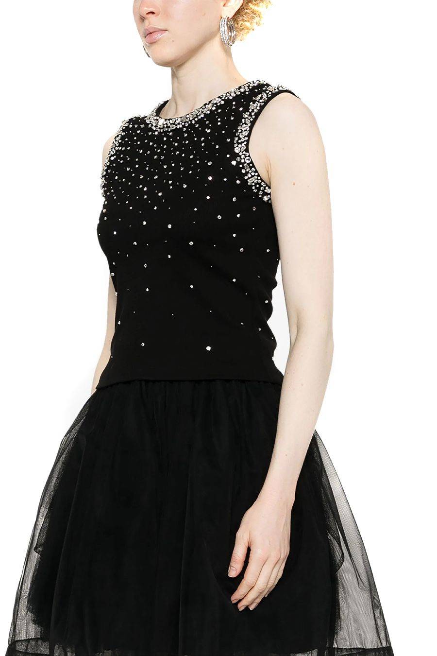 DES PHEMMES  Maglia Nera in Cotone DES PHEMMES per Donna - DP613110 Sottocosto