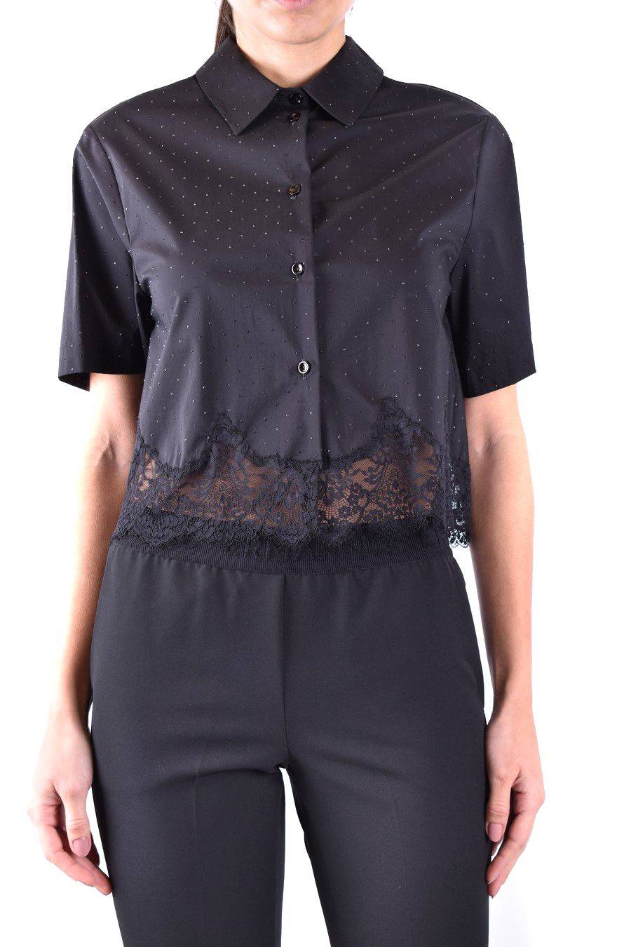 ERMANNO SCERVINO  Camicia Nera in Cotone Ermanno Scervino da Donna Novità