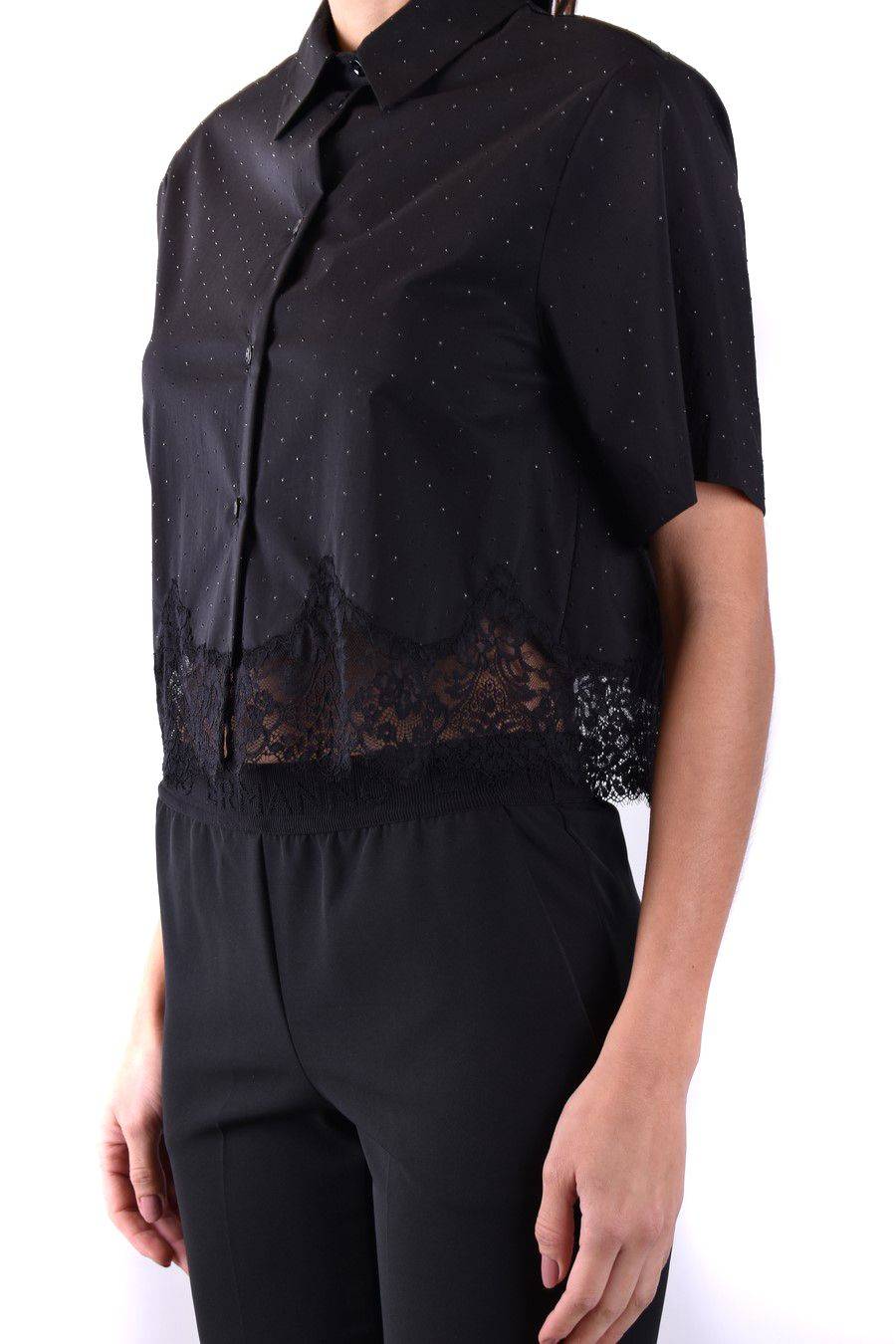 ERMANNO SCERVINO  Camicia Nera in Cotone Ermanno Scervino da Donna Novità