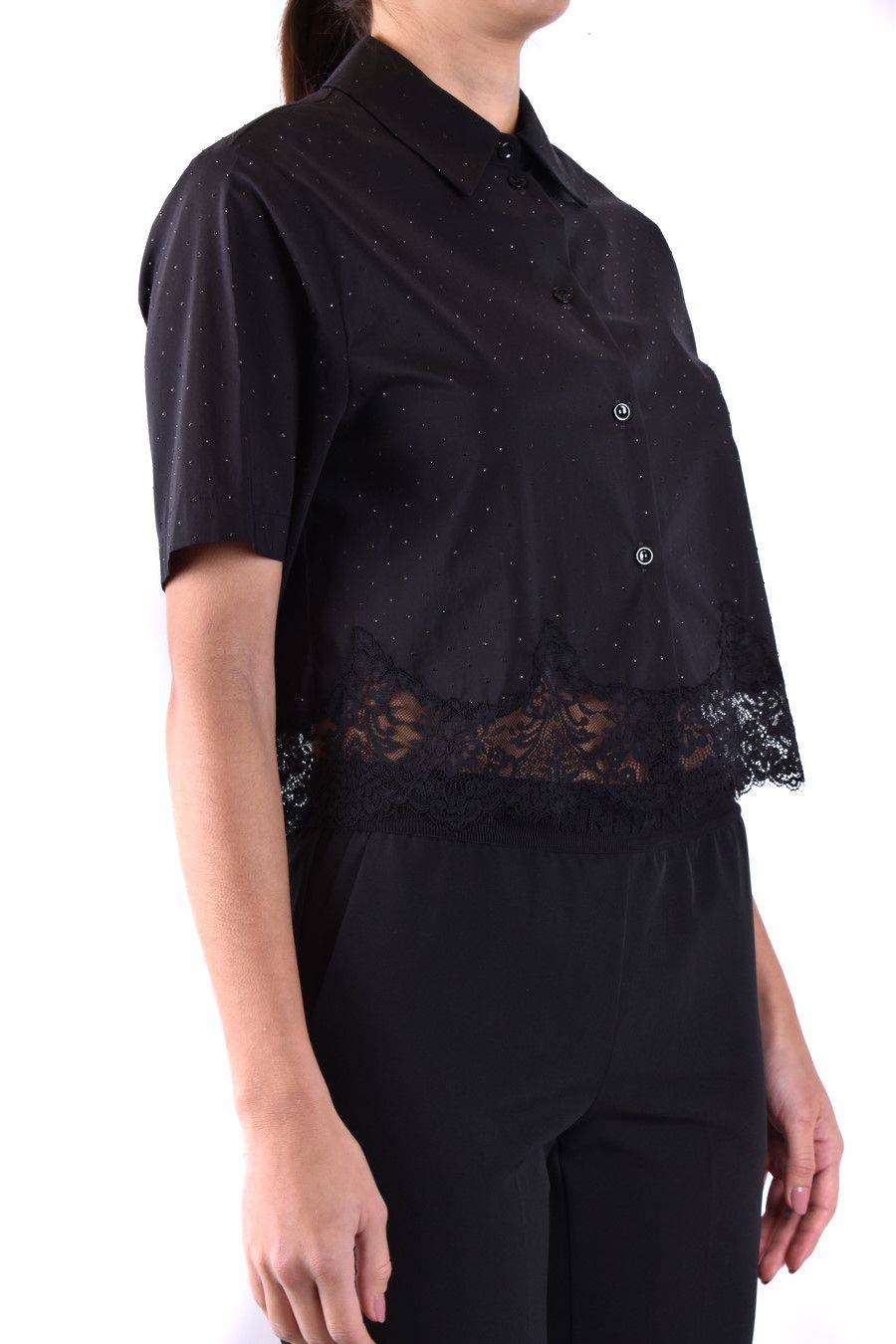 ERMANNO SCERVINO  Camicia Nera in Cotone Ermanno Scervino da Donna Novità
