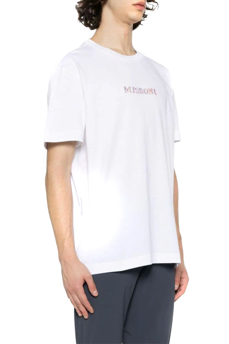 MISSONI  T-Shirt Bianca in Cotone Missoni da Uomo Offerte