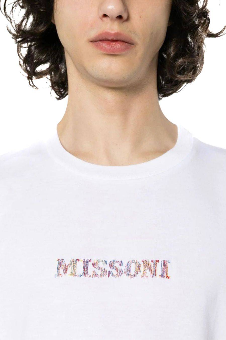 MISSONI  T-Shirt Bianca in Cotone Missoni da Uomo Offerte
