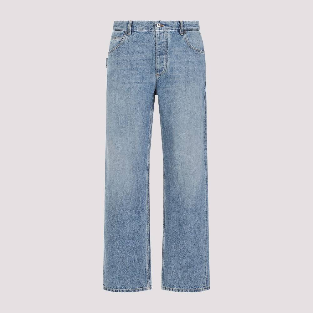 BOTTEGA VENETA  Jeans Dritti in Cotone Blu Medio Uomo Bottega Veneta Hotsell