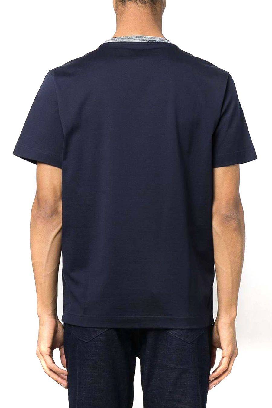 MISSONI  Polo di Cotone Blu Scuro Uomo Missoni UC22SL01-BJ0002-AS70WR Saldi Di Fabbrica