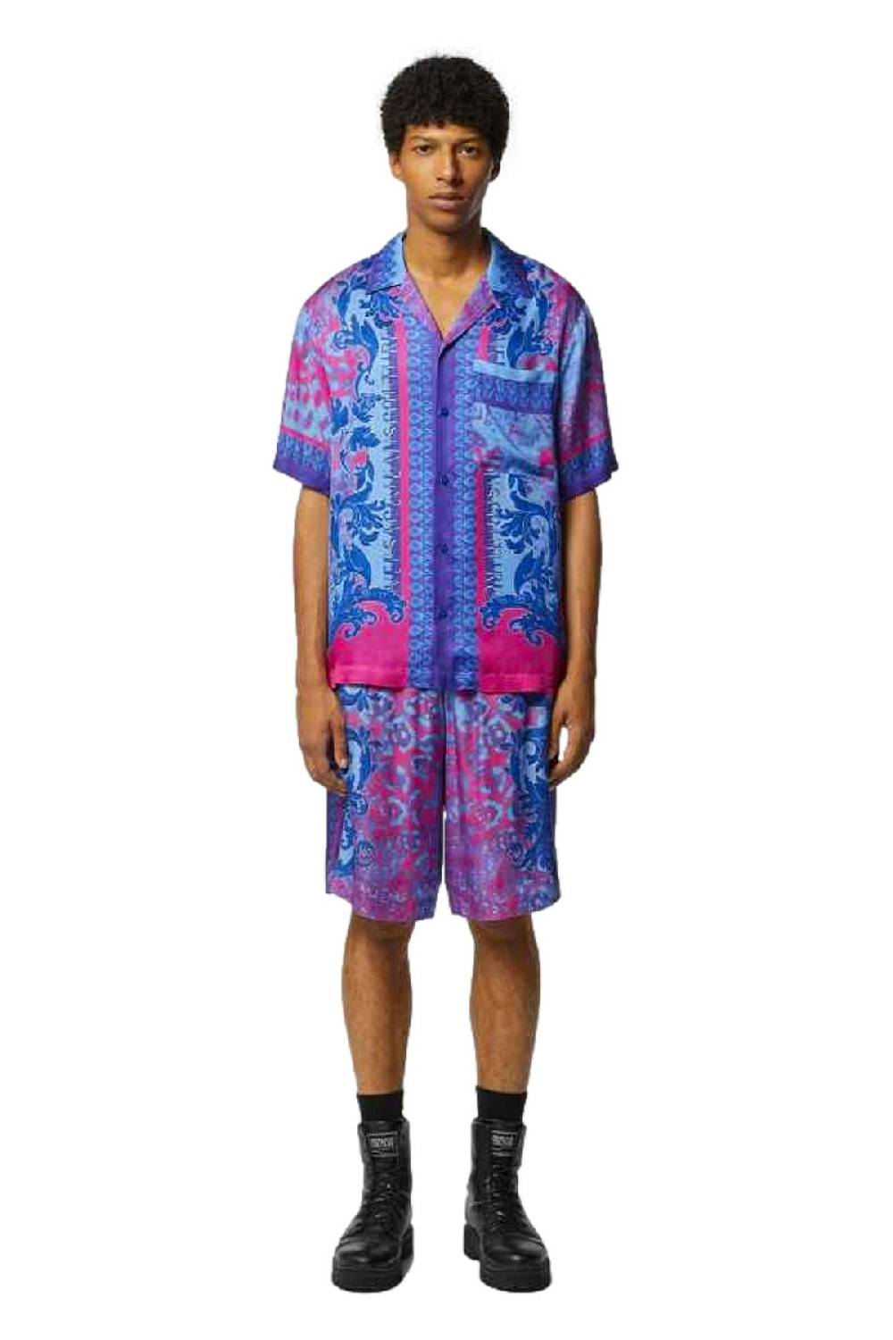VERSACE JEANS COUTURE  Camicia Uomo Multicolore in Viscosa Versace Jeans Couture Fornitura limitata