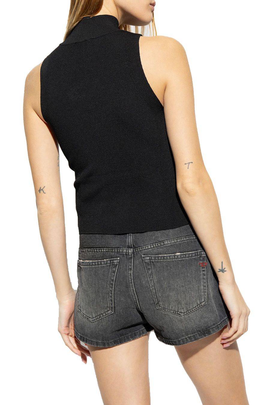 DIESEL  Top Nero in Cotone Diesel da Donna - A13020 0DLAX9XX Nuova