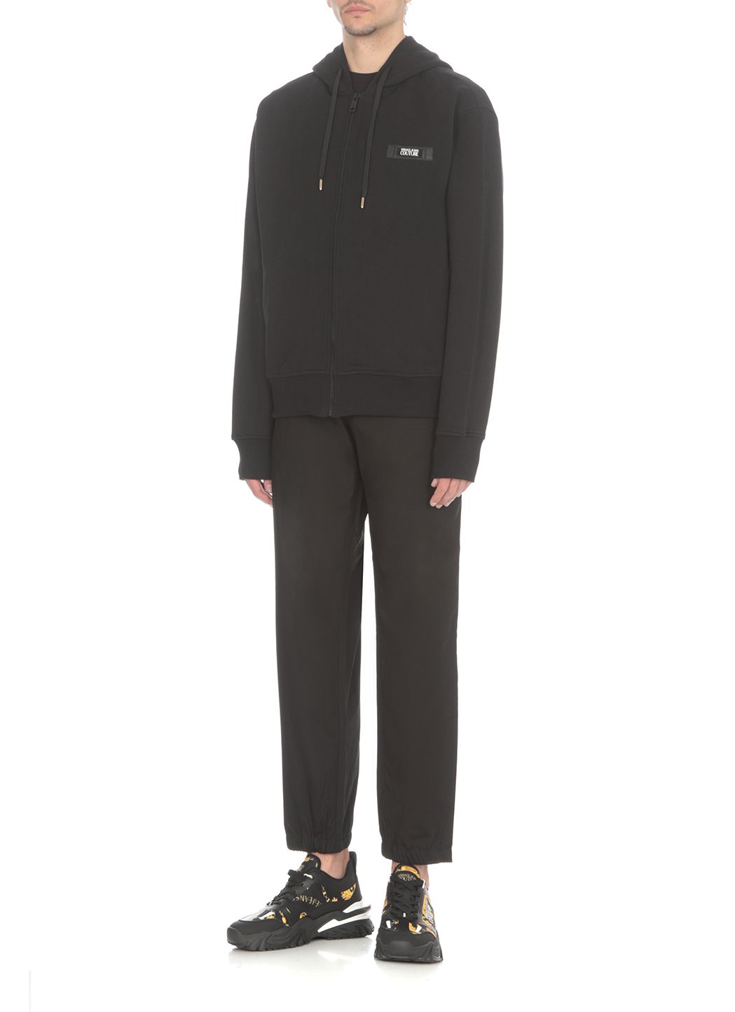 VERSACE JEANS COUTURE  Felpa Versace Jeans Couture in Cotone Nero Uomo In Linea