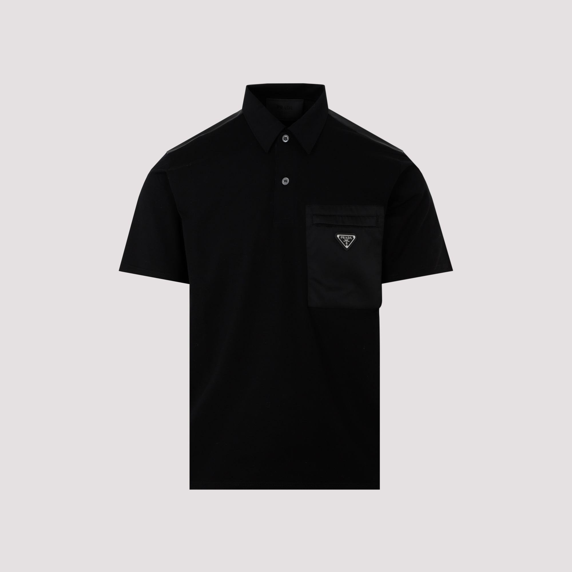 PRADA  Polo Prada in Cotone Nero - Colletto Classico & Logo Vendita calda