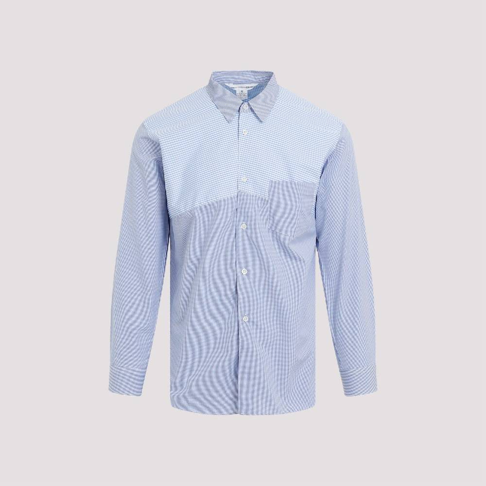 COMME DES GARÇONS SHIRT  Camicia a Righe Blu Cotone Comme Des Garçons Uomo Soddisfazione Garantita