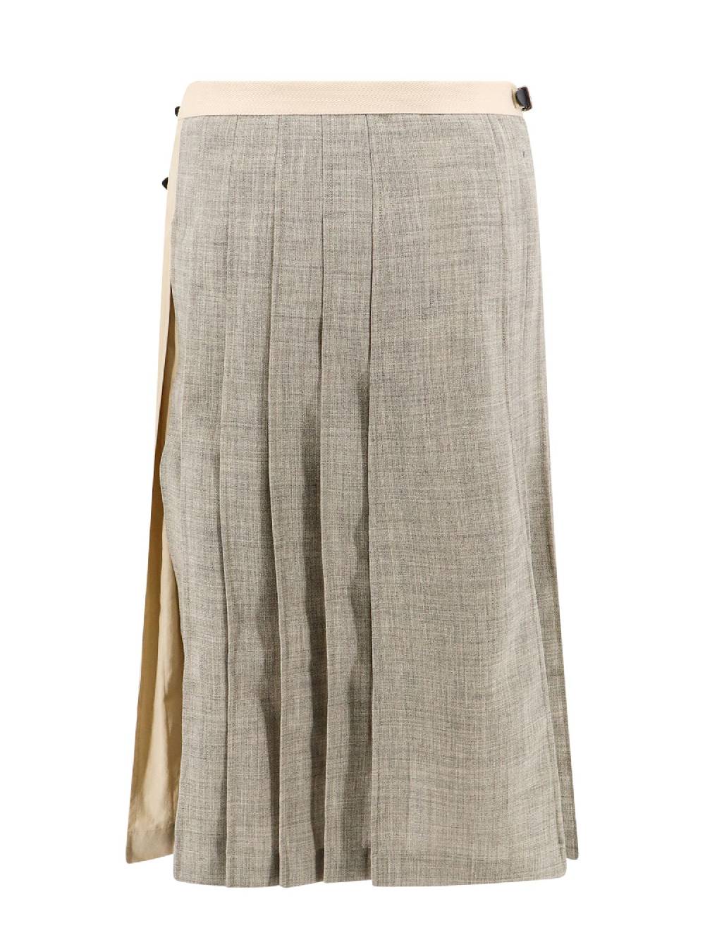 DURAZZI MILANO  Kilt Bicolore Grigio in Lana-Cotone per Donna DURAZZI MILANO Promozione Limitata