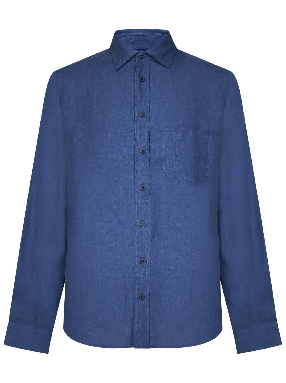 SEASE  Camicia Classica SEASE Blu Reale in Lino da Uomo In Vendita
