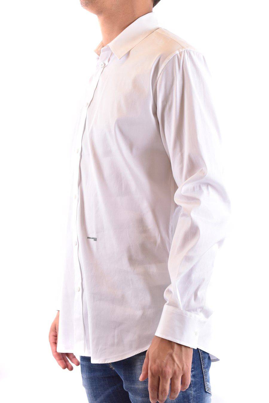 DSQUARED2  Camicia Classica Uomo DSQUARED2 Cotone Bianco Saldi