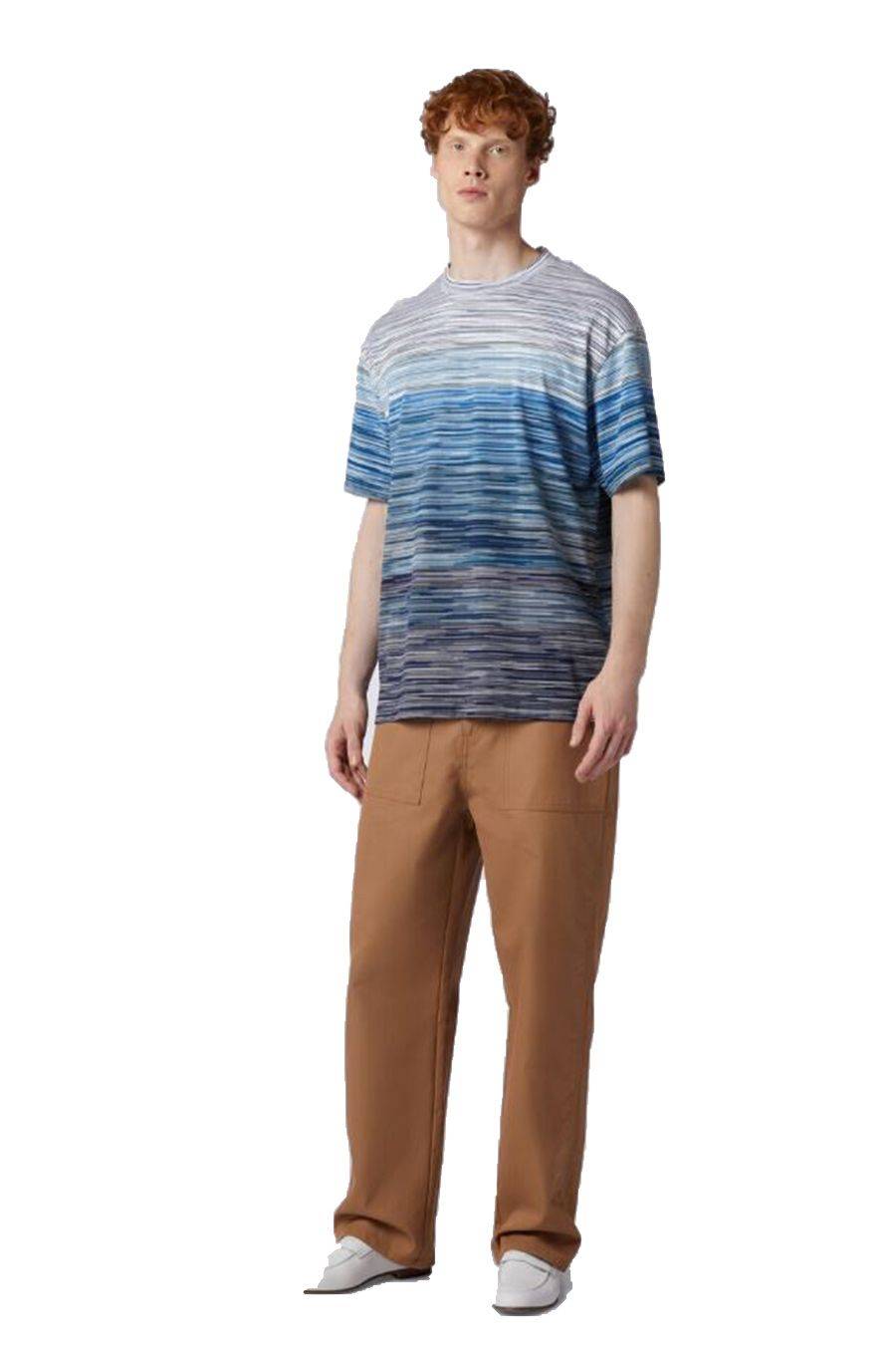 MISSONI  T-Shirt Cotone Blu Uomo Missoni Only for today