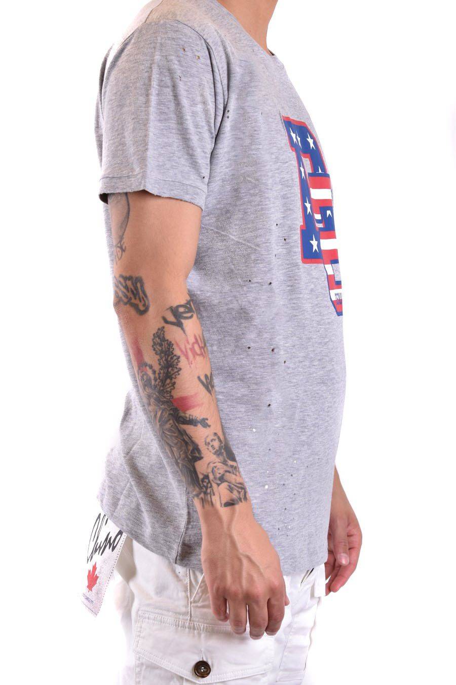DSQUARED2  Polo Grigia in Cotone Uomo DSQUARED2 Fino al 55% di sconto