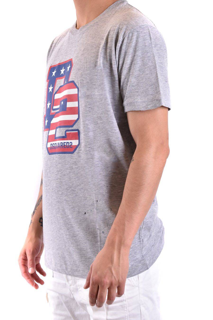 DSQUARED2  Polo Grigia in Cotone Uomo DSQUARED2 Fino al 55% di sconto