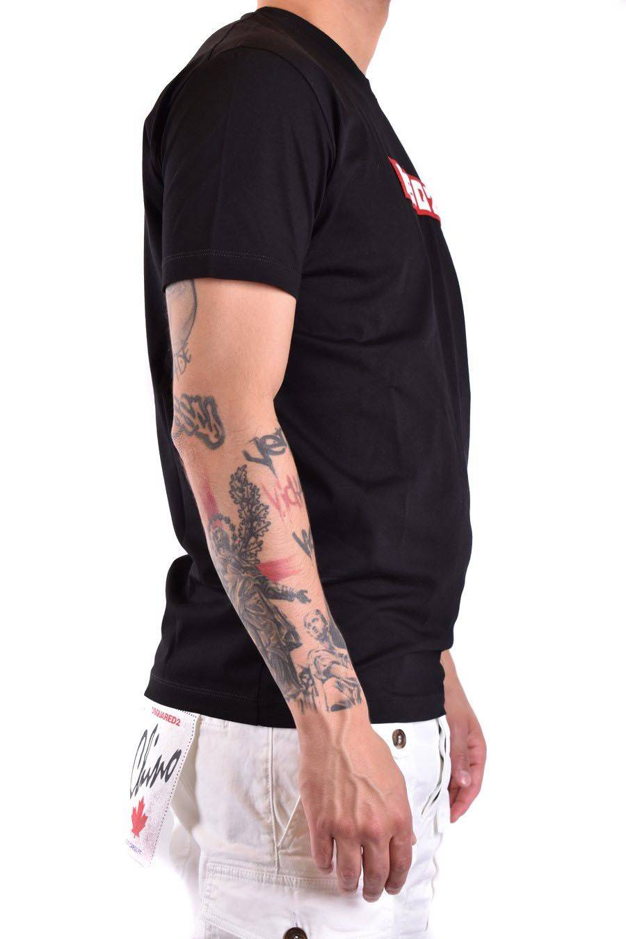 DSQUARED2  T-Shirt Nera in Cotone DSQUARED2 S74GD1223 Solo un giorno rimasto