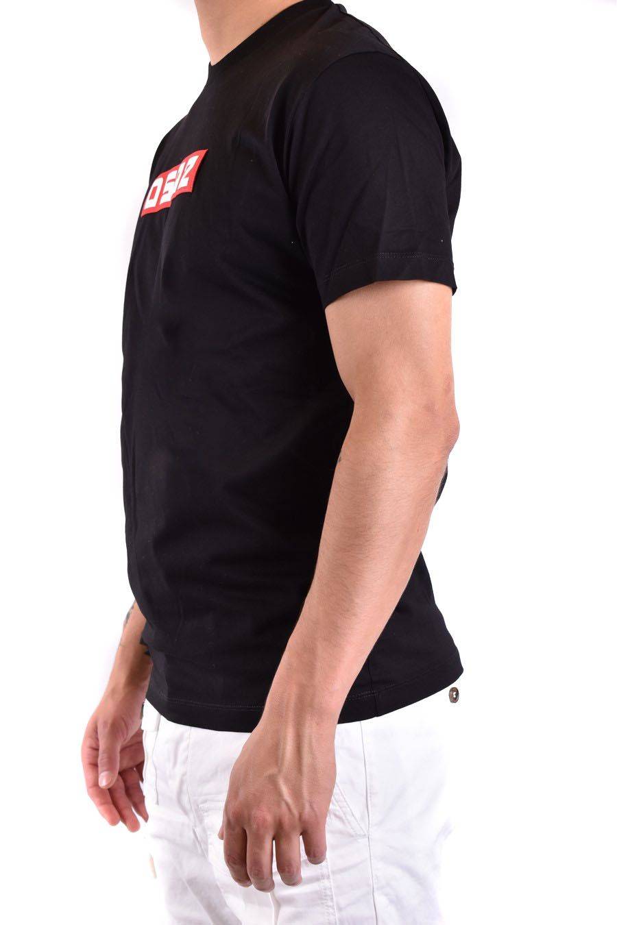DSQUARED2  T-Shirt Nera in Cotone DSQUARED2 S74GD1223 Solo un giorno rimasto