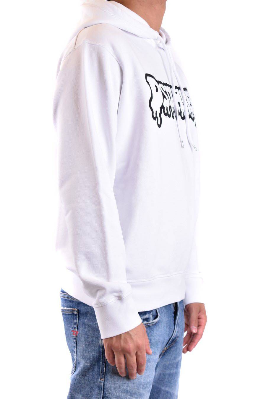 DSQUARED2  Felpa di Cotone Bianca da Uomo DSQUARED2 S74GU0754 Super sconto