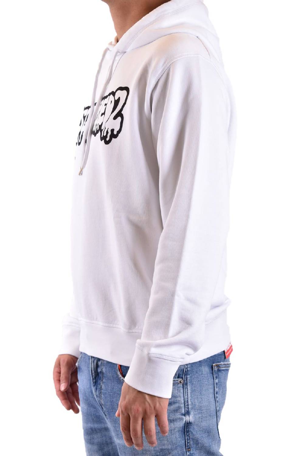 DSQUARED2  Felpa di Cotone Bianca da Uomo DSQUARED2 S74GU0754 Super sconto