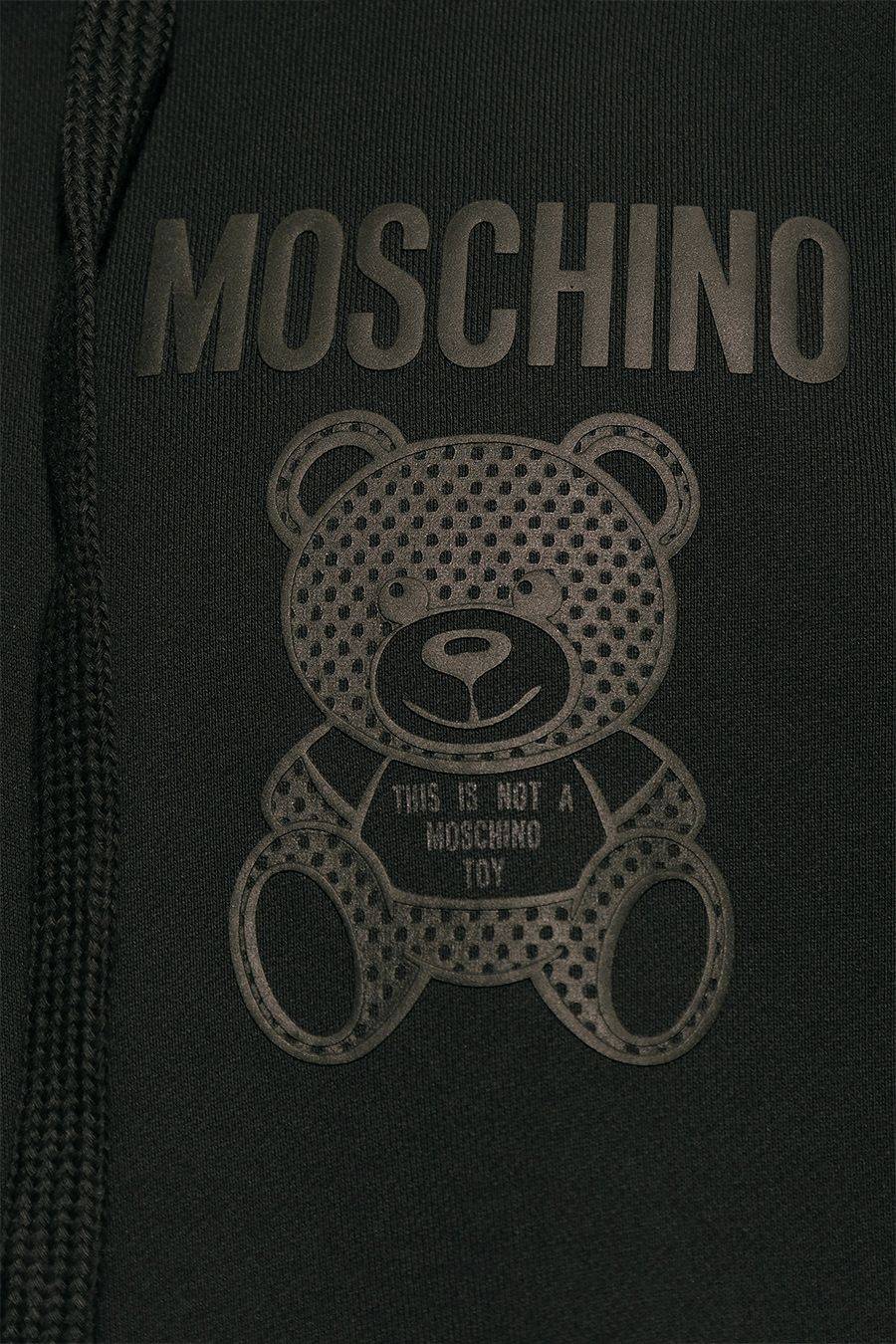 MOSCHINO  Felpa di Cotone Nero Uomo Moschino V1727 Enormi sconti