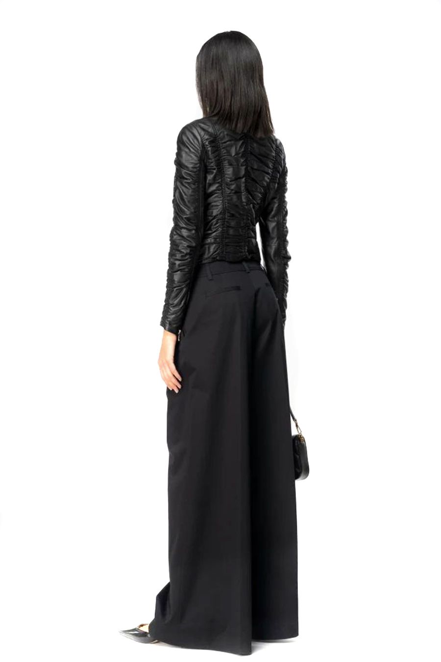 PINKO  Pantaloni Stretch Cotone Nero Donna PINKO Officina