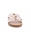﻿I NUOVO Sandalo basso donna I NUOVO 398007 CREMA Sconto
