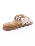 ﻿I NUOVO Sandalo basso donna I NUOVO 398007 CREMA Sconto