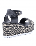 BUENO Sandalo con zeppa donna BUENO U7003 NERO Nuovo