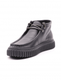 CLARKS Polacco casual uomo CLARKS TORHILL HI BLK LEA in pelle Vendita Economica