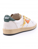 4B12 Sneakers uomo QUATTROBARRADODICI PLAY NEW 57 in pelle bianca Vendita Economica