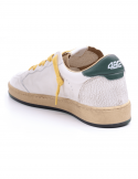 4B12 Sneakers uomo QUATTROBARRADODICI PLAY NEW 57 in pelle bianca Vendita Economica